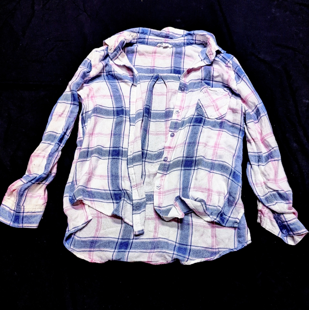 Pink, Blue, and White Flannel 💗💙🤍